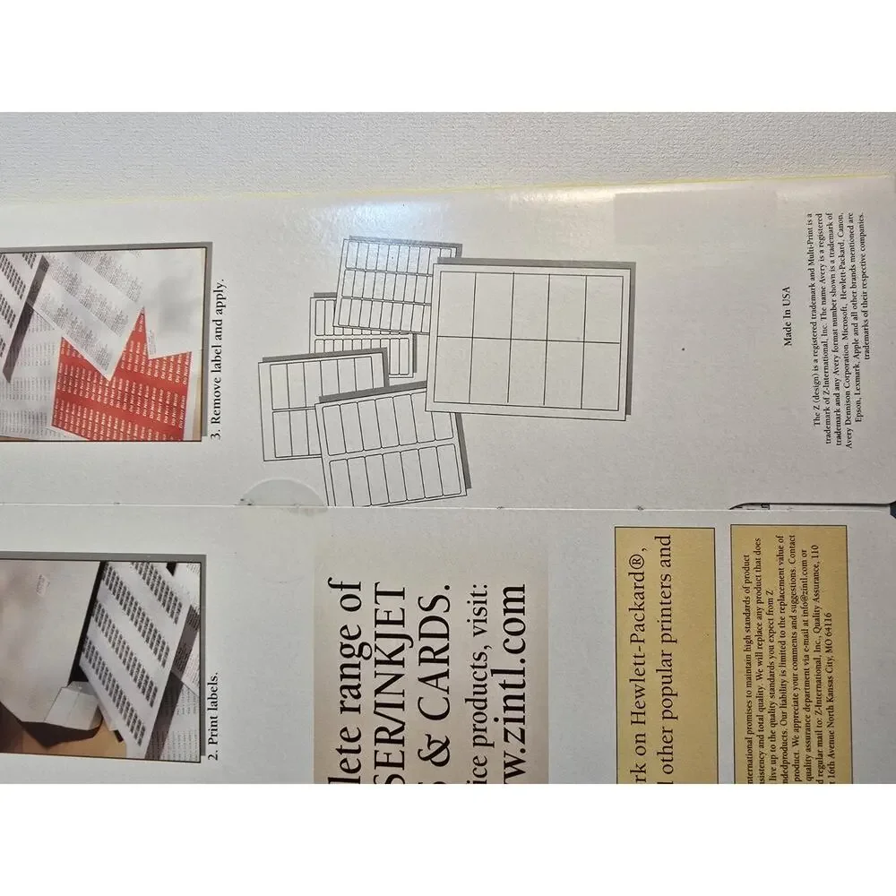 Lot Of 7200 Return Address Labels Printer Friendly 90 Sheets Of 80 - 34378 5267
